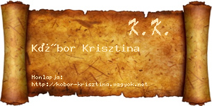 Kóbor Krisztina névjegykártya