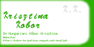 krisztina kobor business card