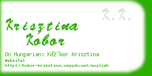 krisztina kobor business card